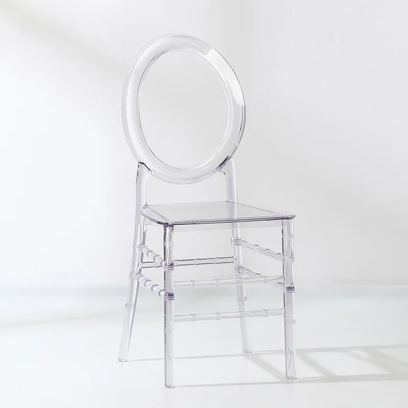 Nordic household small apartment backrest dining chair modern simple bamboo transparent chair