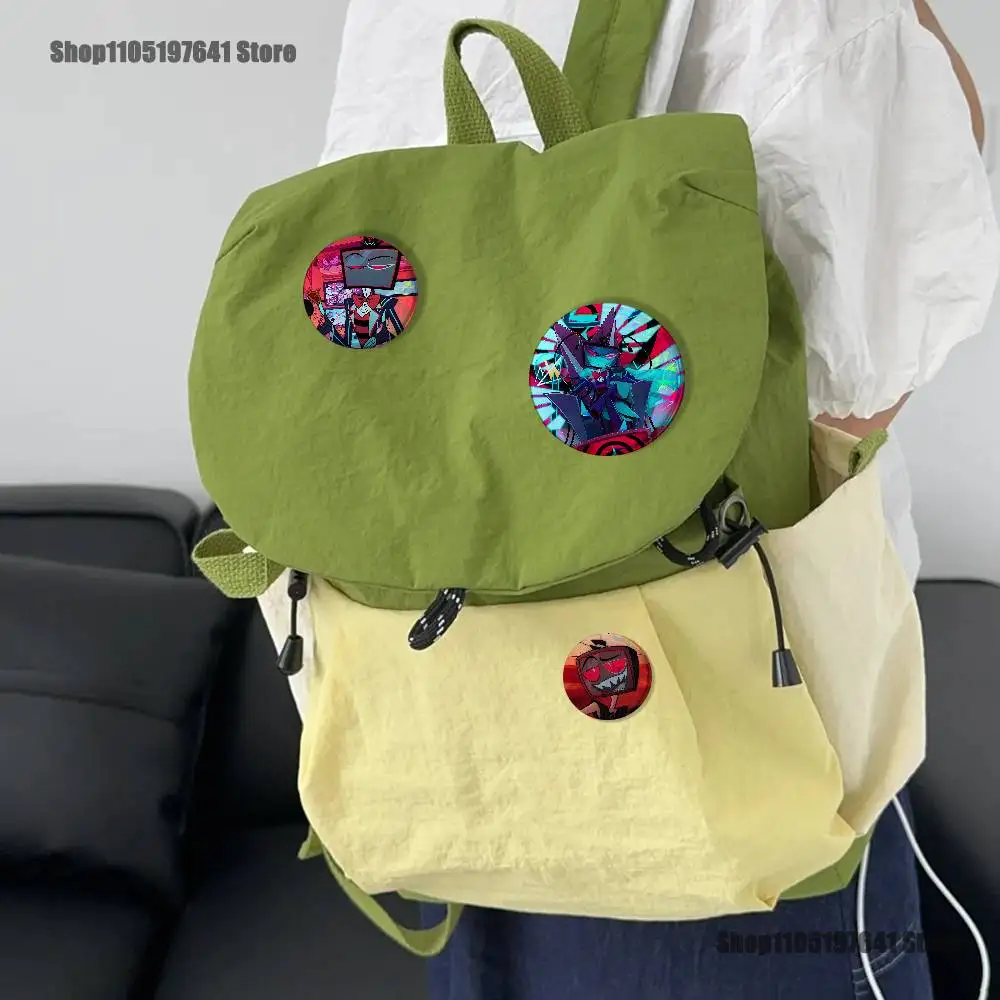 VOX Trust Us H-HazbinS Badges Button Round Creative Pin Brooch Badge Bag Decor Fans Collect Friends Gifts