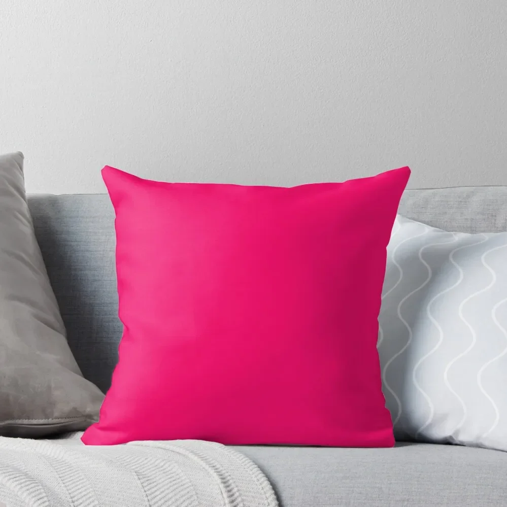 

Neon Fluorescent Pink Color Throw Pillow pillows decor home Throw Pillow Pillowcase pillow