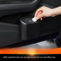 Car trash can door side hanging storage bucket with cover mini storage bag Multi-functional seat back storage box for car