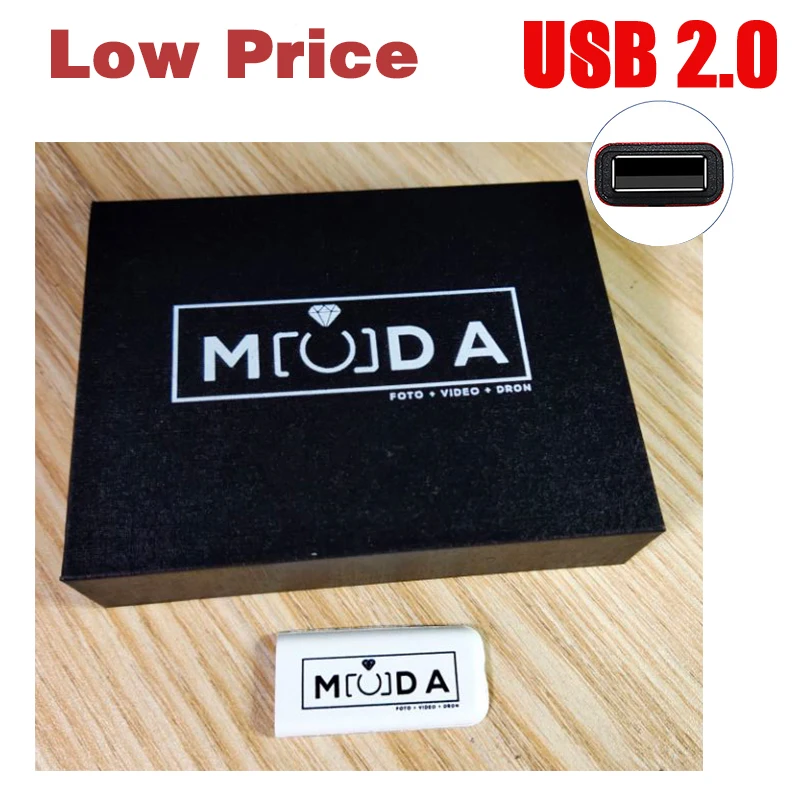 

Black White Paper Box + Leather USB Flash Drive Free LOGO High Speed Select 3.0 Low Price Select 2.0 Pen Drive 4GB 8GB 16GB 32GB