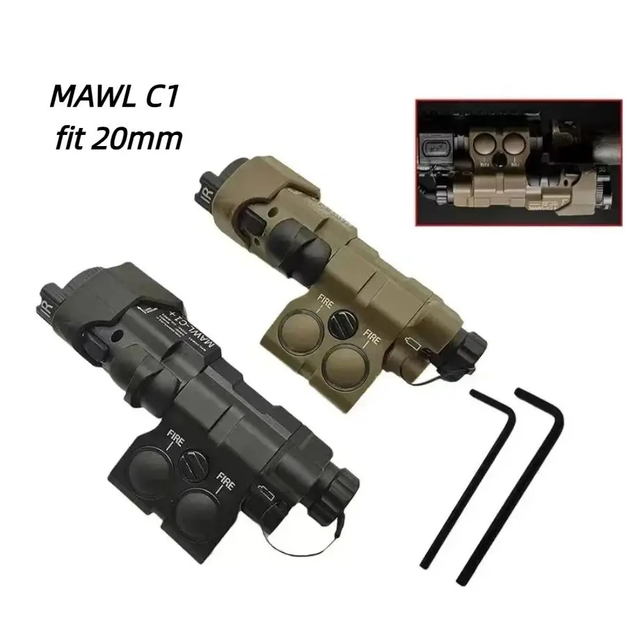 

20MM Rail Tactical Dummy Indicator MAWL C1 No Function Version Laser Battery Box Plastic Toy Accessories Hunting Accessories