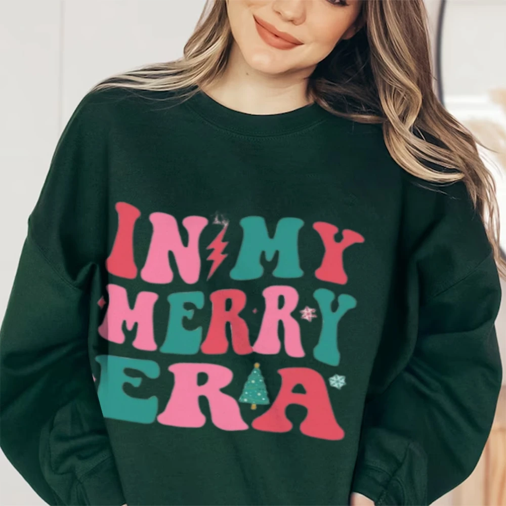 

In My Merry Era Oversized Pullover Shirt High Street Sportwear American Vintage Cheap Things Cotton Y2K Style Top For Women