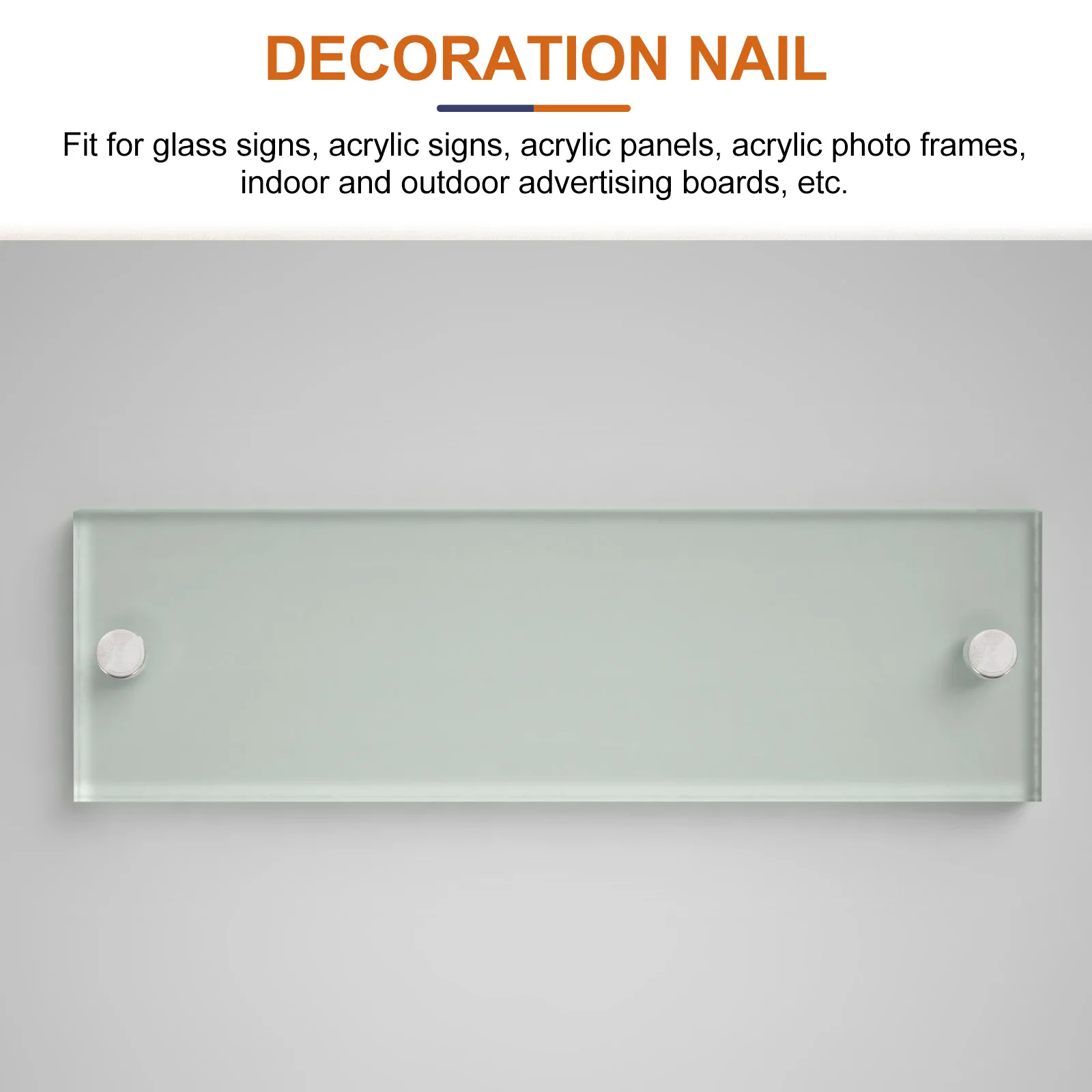 

16 set Stainless Steel Mirror Nails Cap Covers Rubber Decorative Caps For Glass Acrylic Signs Advertising Boards Fixing
