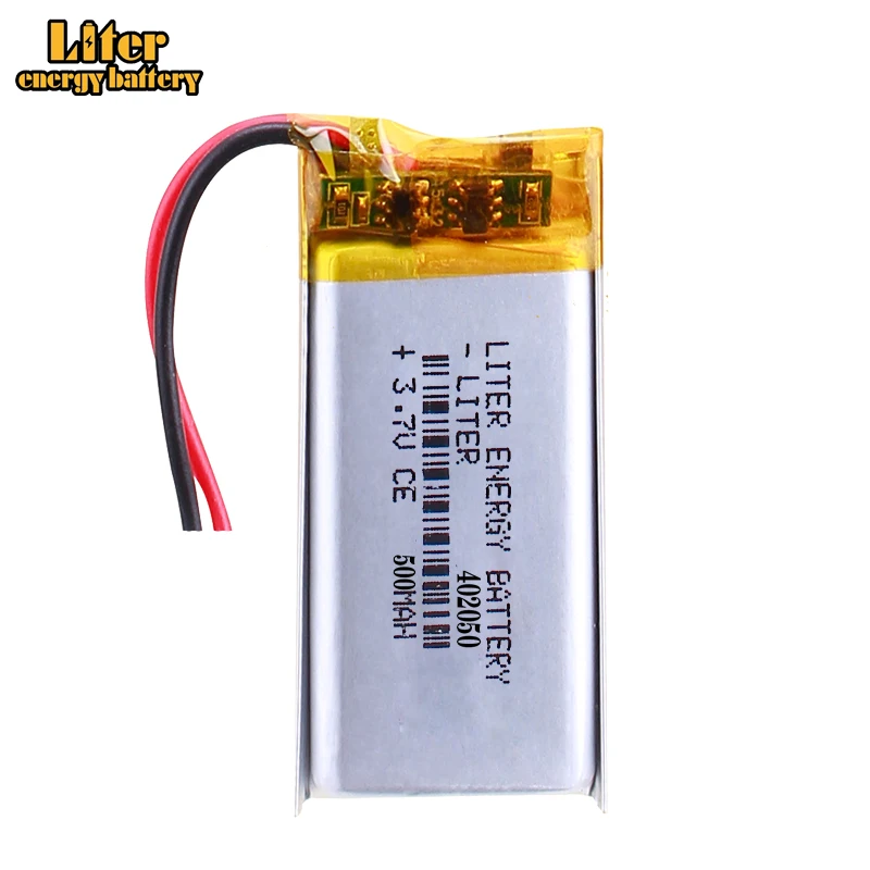 best battery brand 402050 042050 Replacement 382250P MP3 X19 + 3.7V 500mah Lithium Battery