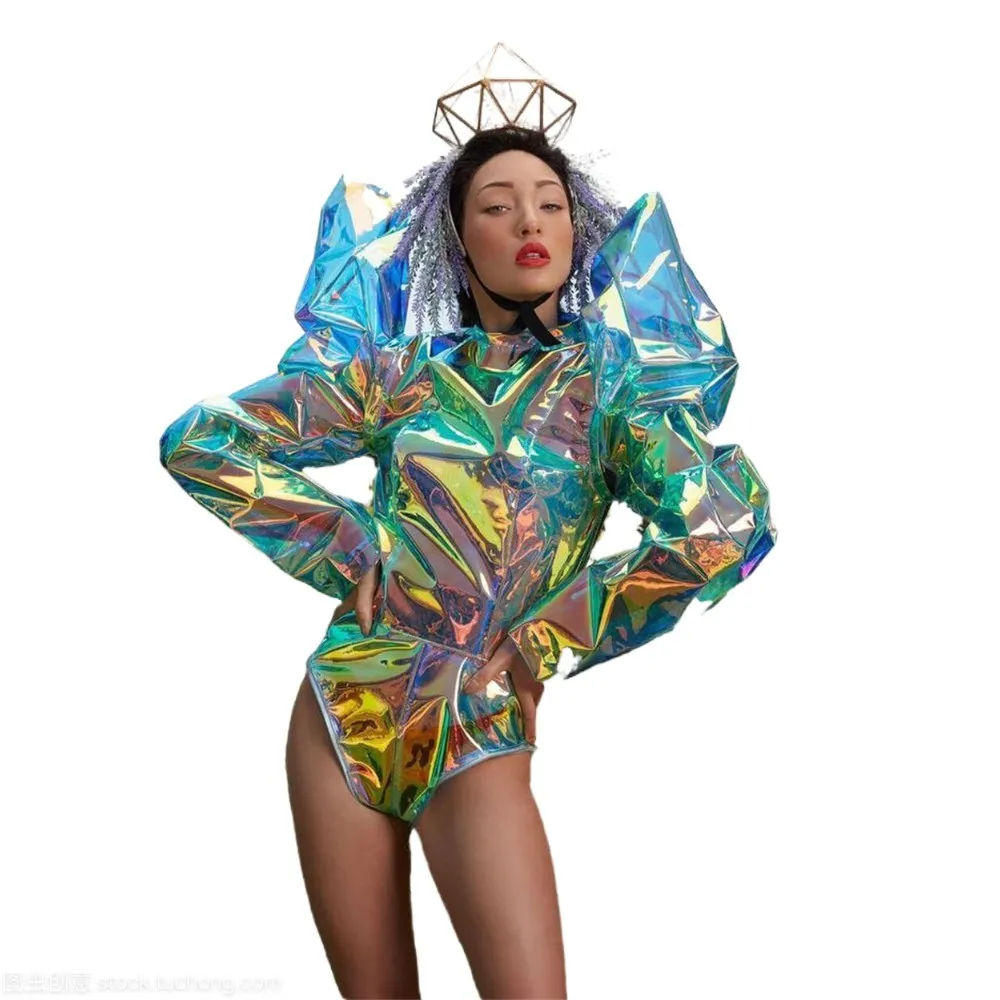 

Новый GOGO оригинальный красочный лазерный ослепительный боди для бара, вечеринки, шоу, интерактивный костюм для выступлений, костюм Drag Queen