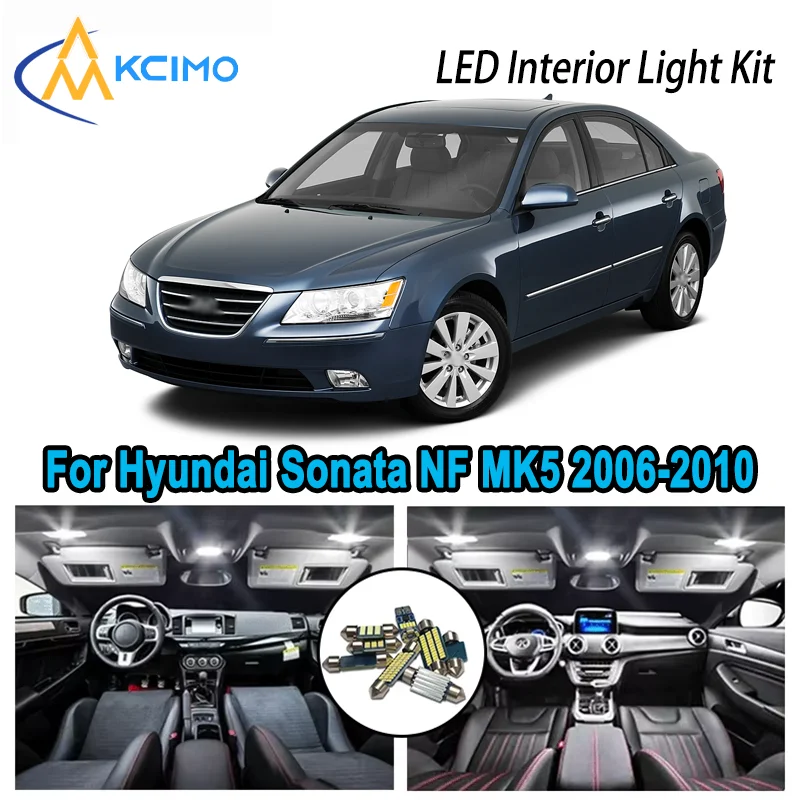 

For Hyundai Sonata NF MK5 2006-2010 2007 2008 Premium Bright LED Interior Dome Map Trunk Light Kit Car Led Lamps Canbus No Error
