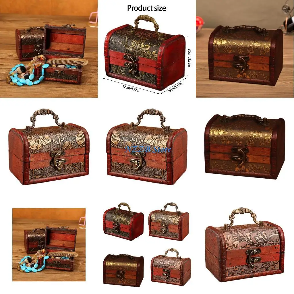 

T21F Modern Jewelry Box Storage Space Lid Stylish Jewelry Organizers & PU Texture Suitable for Home Decors and Daily Use