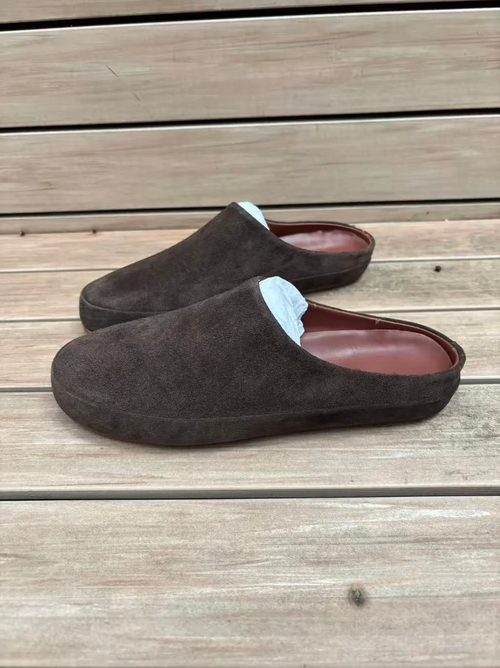 Men Slippers Flats Round Toe High Quality Genuine Leather Neutral Style Leisure Fashion Concise Design Casual Slides