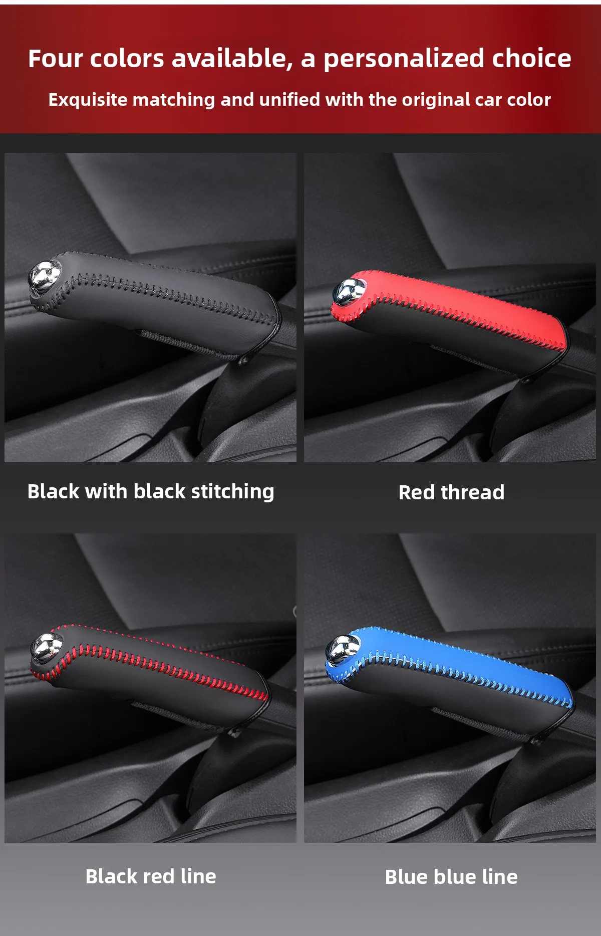 Leder-Handbremshebel-Abdeckung für Volkswagen VW Golf 4 5 6 7 MK4 MK5 MK6 MK7 GTI R Tiguan Jetta MK4 MK5 MK6 – Detail 2
