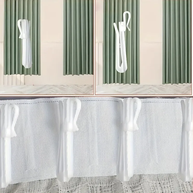 27 pcs 8.5cm Adjustable Curtain Hooks with Adjustable Height Design, Multipurpose, Versatile, Practical
