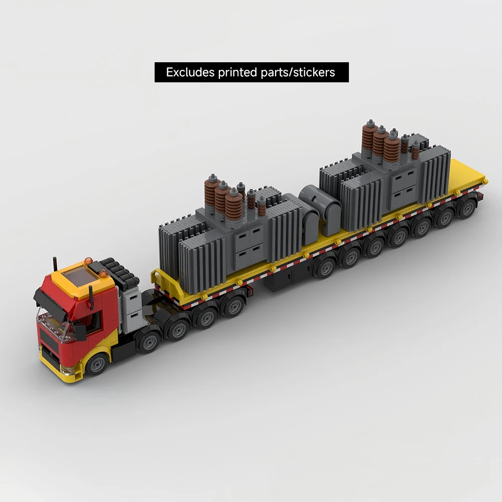 New MOC City Transport Truck Trailer Model Building Blocks DIY Modular Mini Tractor Technical Assembly Toy Adult Collectible Set