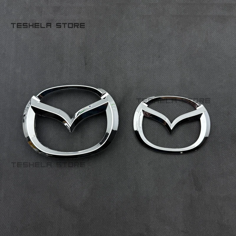 Chrome Car Front Grille Trunk Emblem Generation Rear Trunk Badge Logo For MAZDA3 2014-2015-2016-217-2018 2019 Trunk Lid Badge