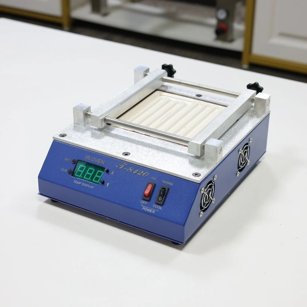 

Versatile IR Preheating Table T-8120 | Supports Both Leaded and Lead-Free Solder on Large 200x240mm Area