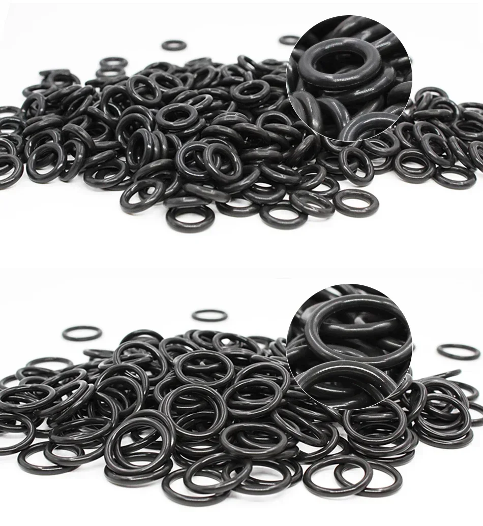 O-Ring Großhandel Dicke 1,2/2/4mm Querschnitt NBR Nitrilkautschuk Dichtung O-Ring Gummi Elastischer Ring – Detail 1