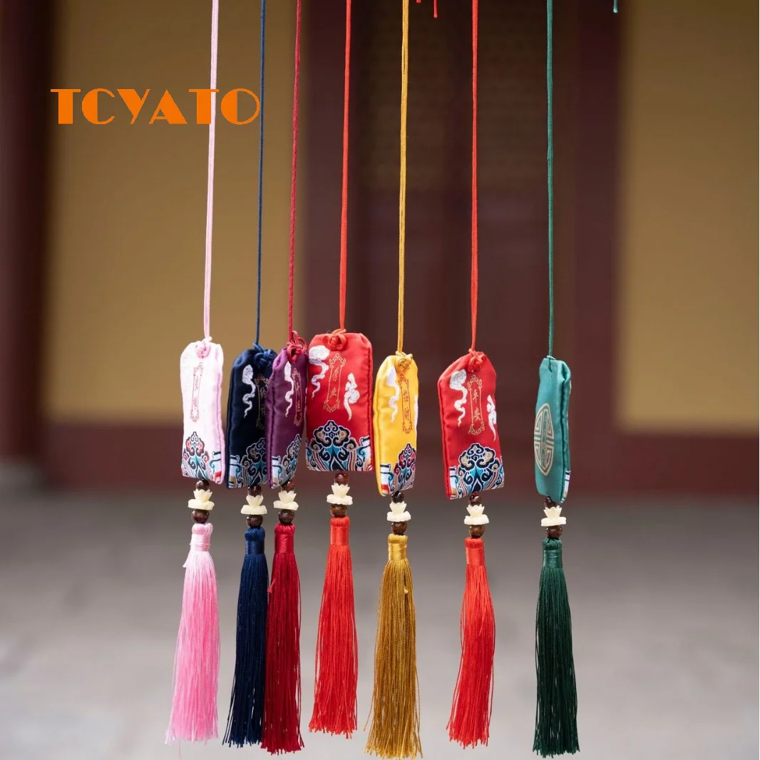 TCYATO Vintage Dragon Boat Festival Sachets Best Wishes Embroidery Guard Fragrant Bag Hanging Chinese Style Sachet Empty the Bag