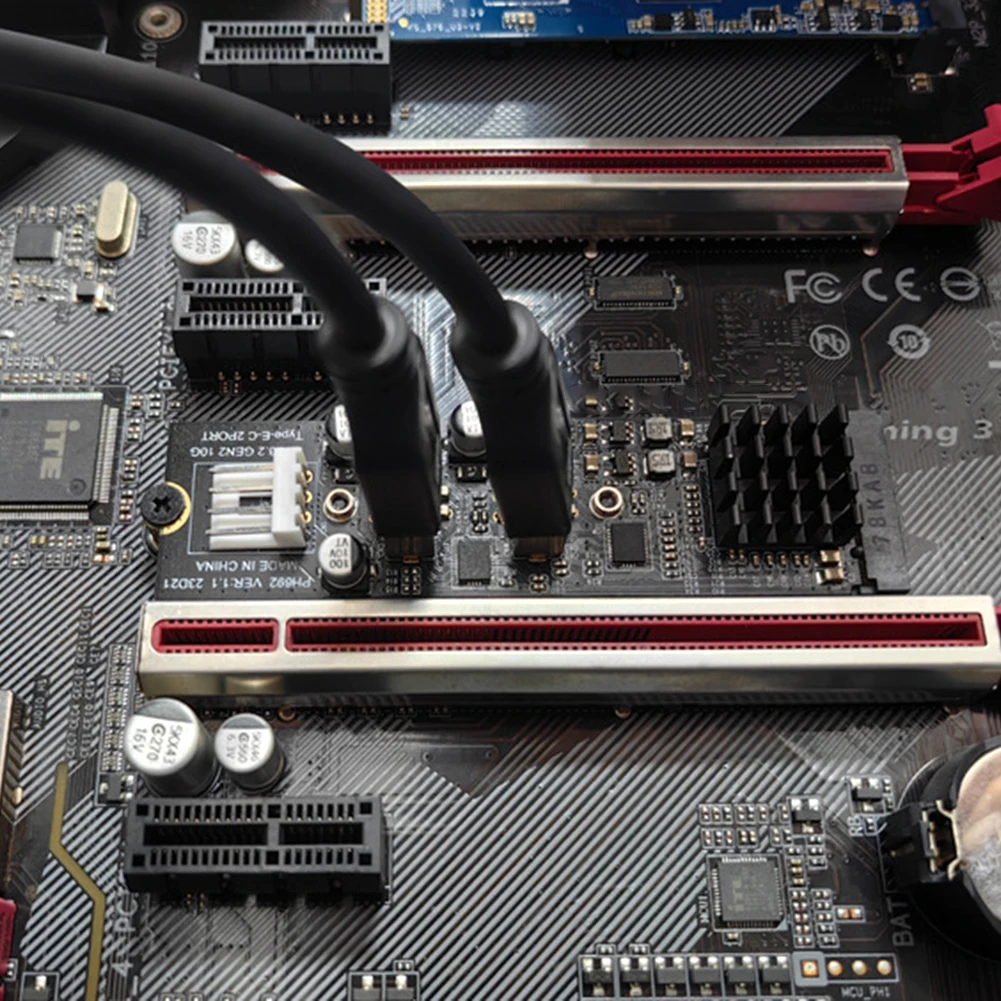 NVME NGFF M-Key To Dual Type-E USB 3.1 Front Expansion Adapter 10Gbps Front Expansion Cards Adapter Express Card Adapter