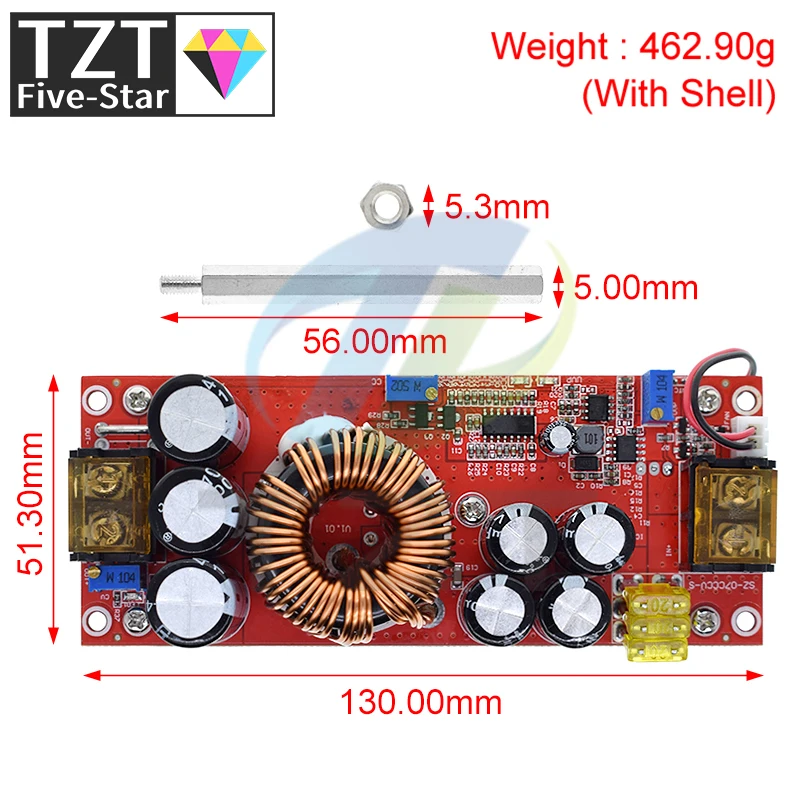 Imagem -02 - Voltagem Step up Converter Boost cc Módulo de Alimentação cv Módulo de Corrente Constante Dc-dc 1060v a 12-97v 30a 1500w