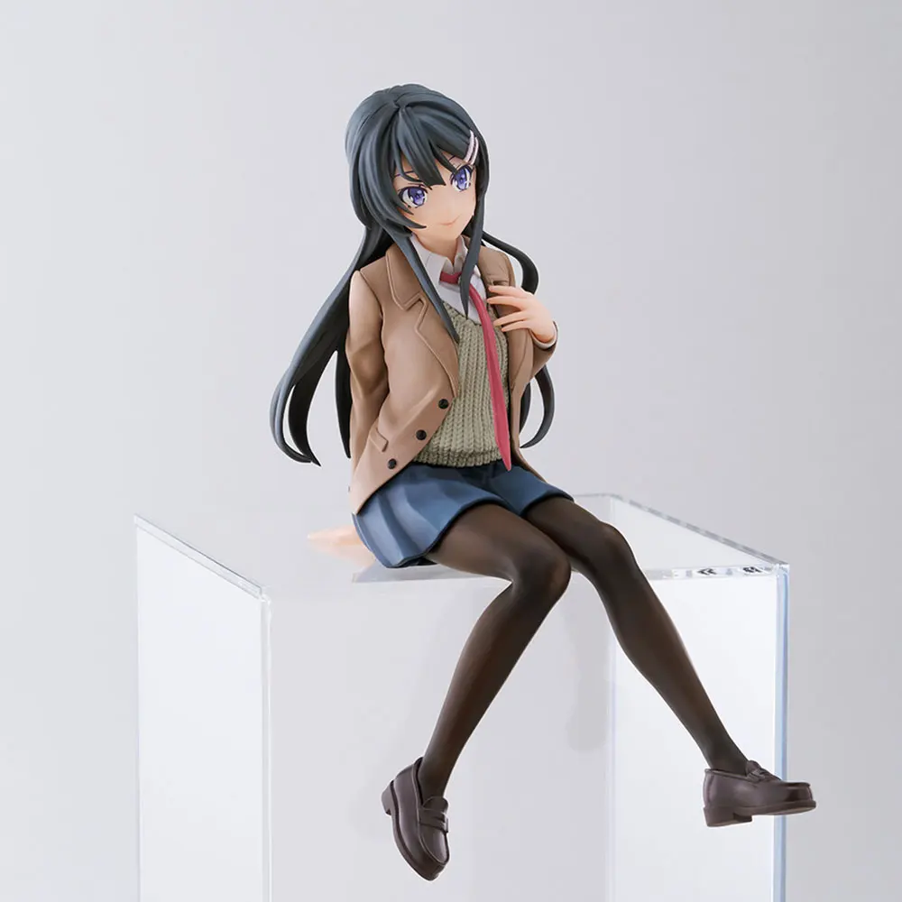 14CM Anime Rascal Träumt nicht eines Rucksacks Kind Figur Sakurajima Mai Sitzen Serie Anime Modell Spielzeug Geschenk Sammlung PVC