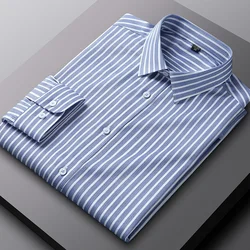 Top Quality No Ironing Men Dress Shirt Long Sleeve Men's Classic Stretchy Non-iron Easy To Take Care Casual Shirts Men Slim Fit