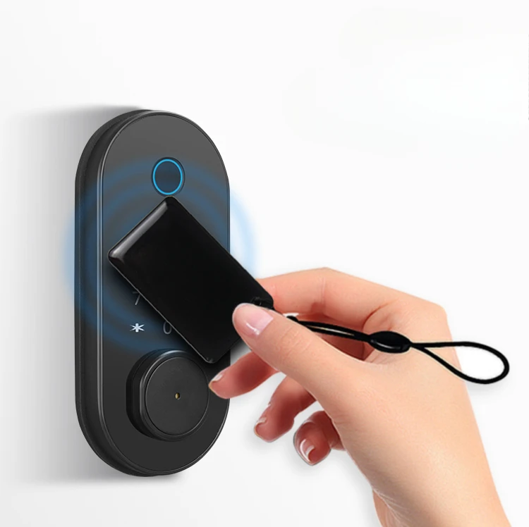 تطبيق اللسان الذكية بصمة كلمة المرور الرقمية الإلكترونية مقبس واحد بطاقة المفتاح NFC قفل ذكي