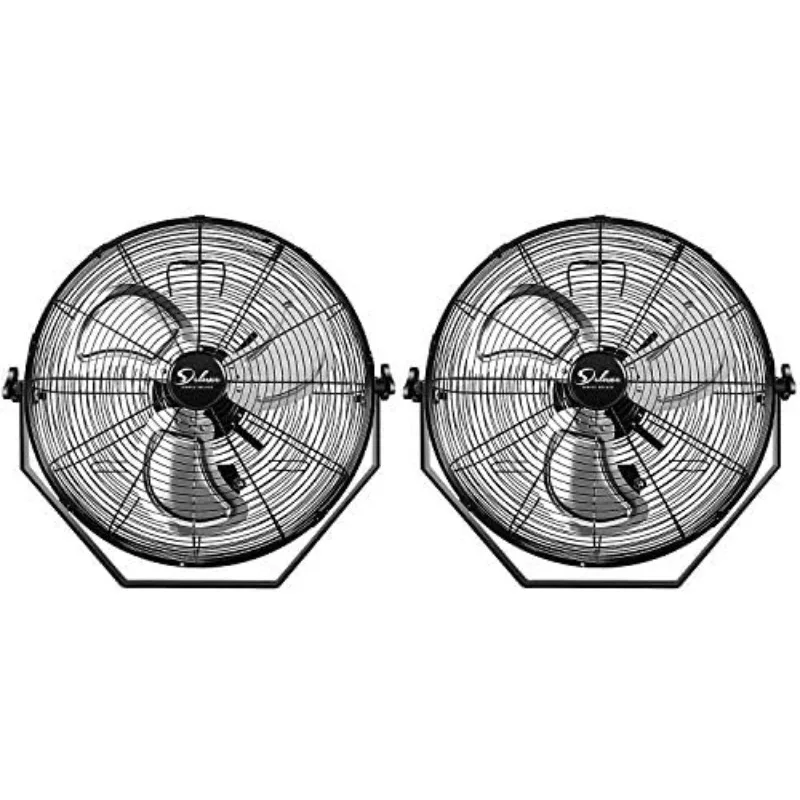 Simple Deluxe 18 Inch Industrial Wall Mount 3 Speed Commercial Ventilation Metal Fan for Warehouse, Greenhouse, Workshop,(Black)