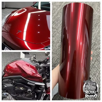 30/50cm highest quality super gloss metallic dragon blood red vinyl wrap film gloss red vinyl wrap for car wrap for motorcycle