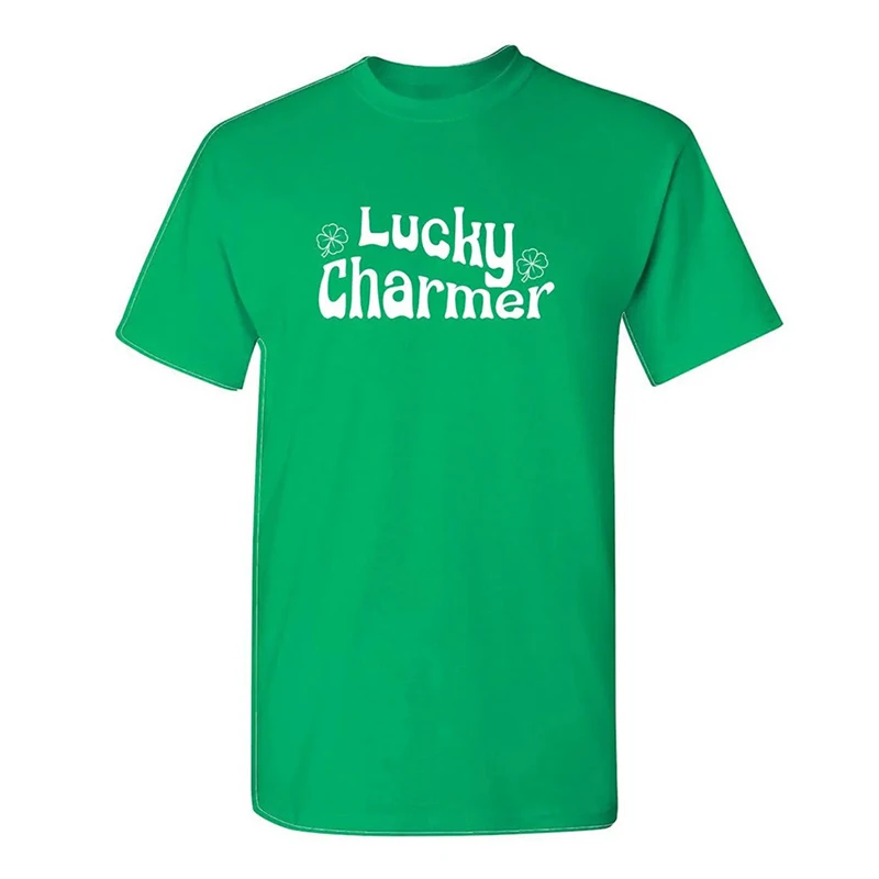 Green Theme St Patrick Day Simple T-shirt For Men Festival Simple Trend Street T Shirt Lucky Clothing 2025 Casual Sports Tee