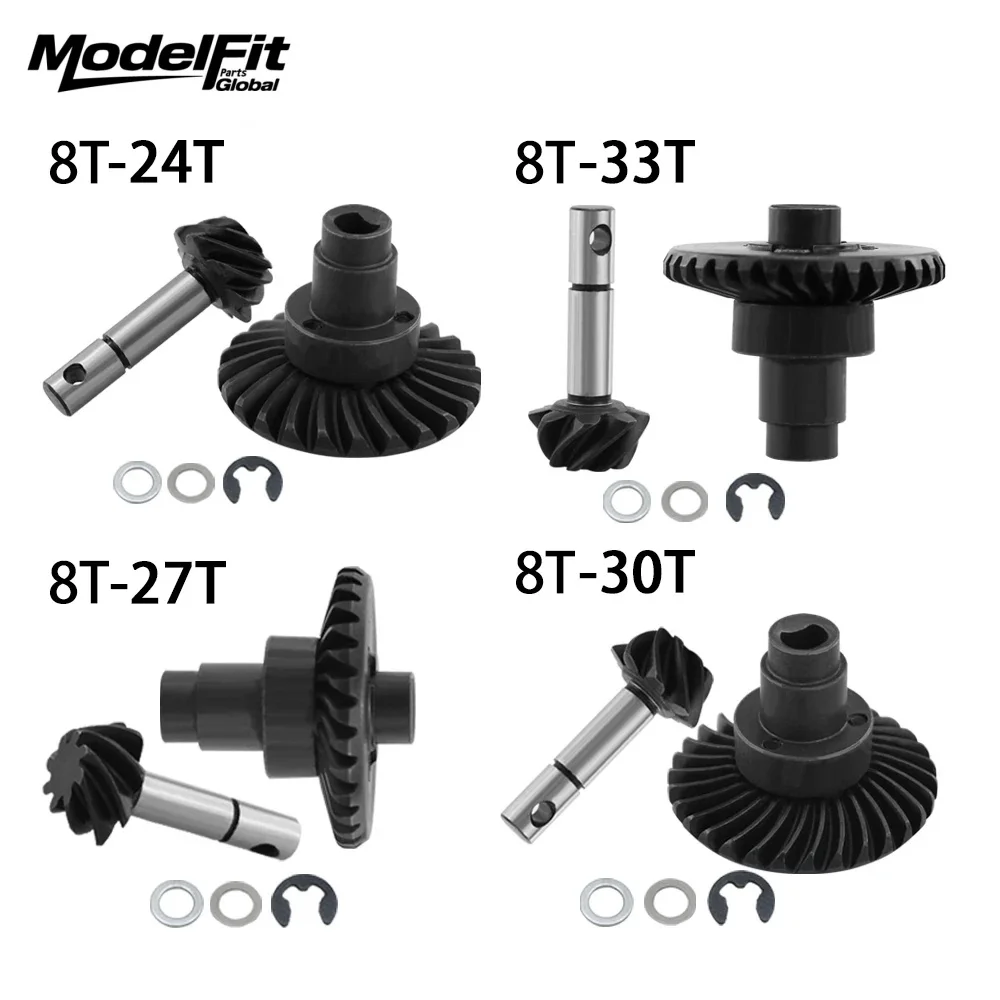 24/8T 27/8T 30/8T 33/8T Axle Overdrive Bevel Gears For 1/10 RC Crawler Axial SCX10 SCX10 I II III 90046 Capra 1.9 Upgrade Parts