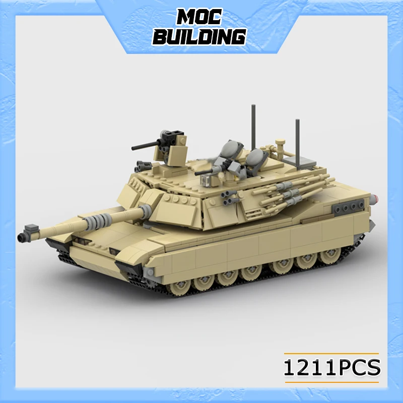 MOC Building Block Collection Abrams TANK M1A2 Model Technology Militarization Bricks DIY Assembled Toys Holiday Gifts