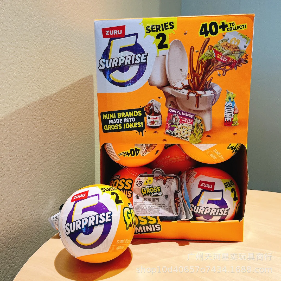 

New Zuru 5 Surprise Mega Gross Minis Series 2 Blind Ball Collectible Gross Joke Toy With 40+ Characters To Collect Boy&Girl Gift
