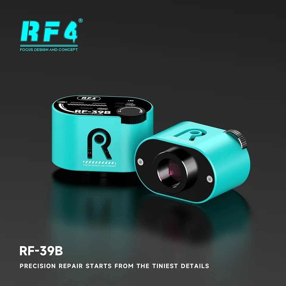 Rf4 RF-39B zoom sem perdas grande angular cmos 4k câmera microscópio com volante de zoom para reparo de precisão de chip pcb eletrônico