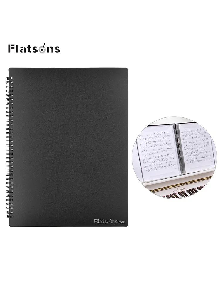 Flatsons FB-02 Musik-Score-Halter, Papierblatt im A4-Format, Dokumenten-Datei-Organizer, Ordner mit 40 Fächern für Gitarre, Violine, Klavier, Spieler