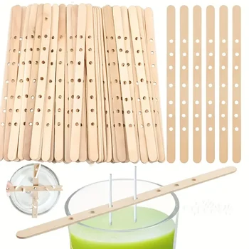 10/20/50pcs Wooden Candle Holders for Candle Making 1
