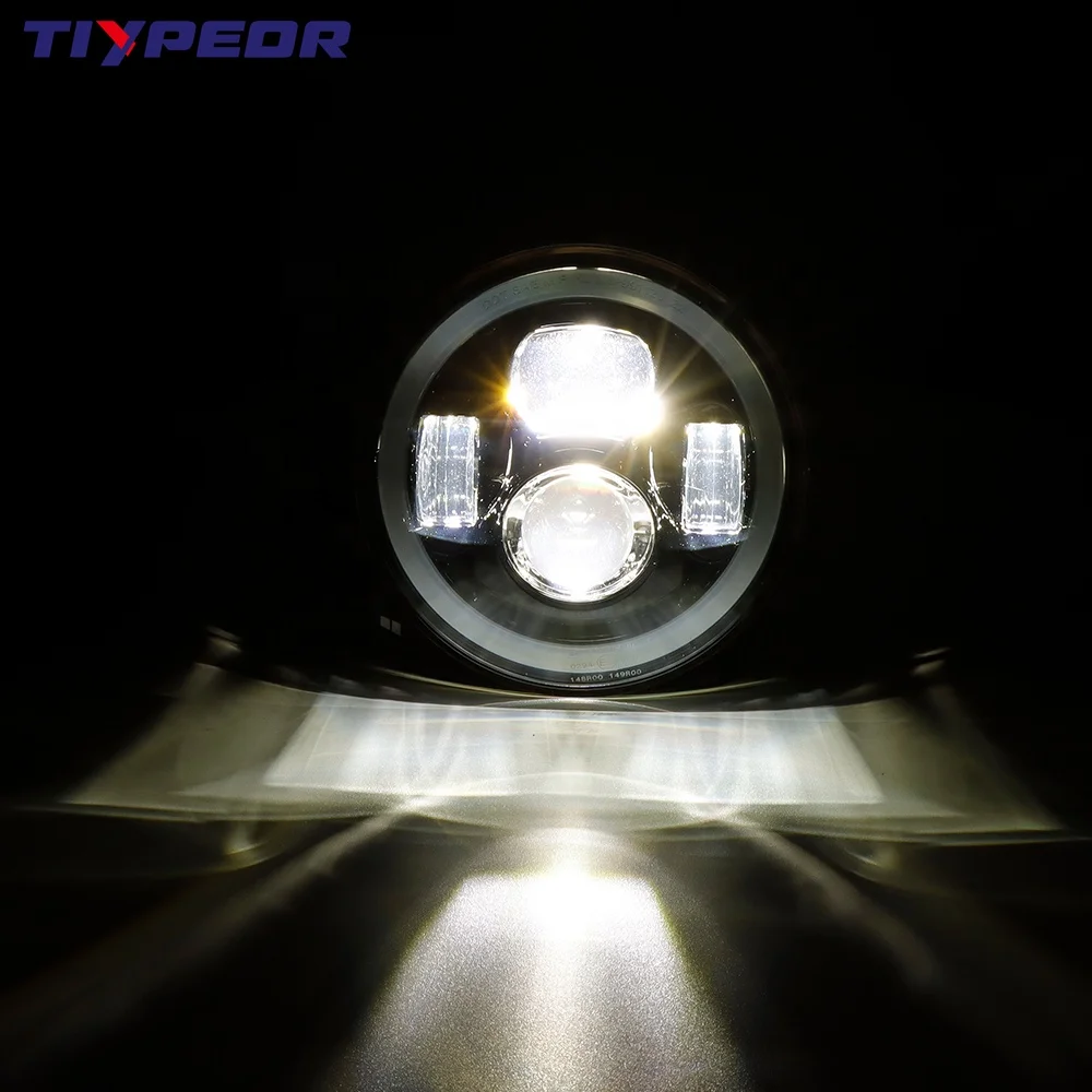 For Defender 90 110 Motorcycle Headlight Lighting System Accessories DOT E-MARK 7 Inch Light Emitting Diode Headlights view 6