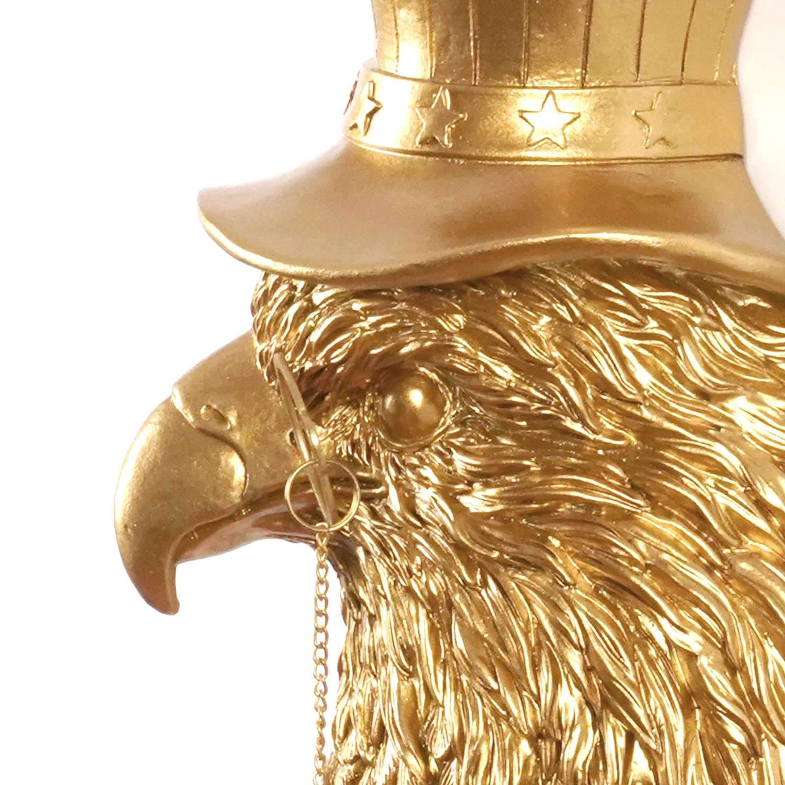 Gold Eagle Head Wall Decor with Top Hat Monocle Resin Sculpture Luxury 3D Wall Art for Bar Living Room Home Decoration - view 5
