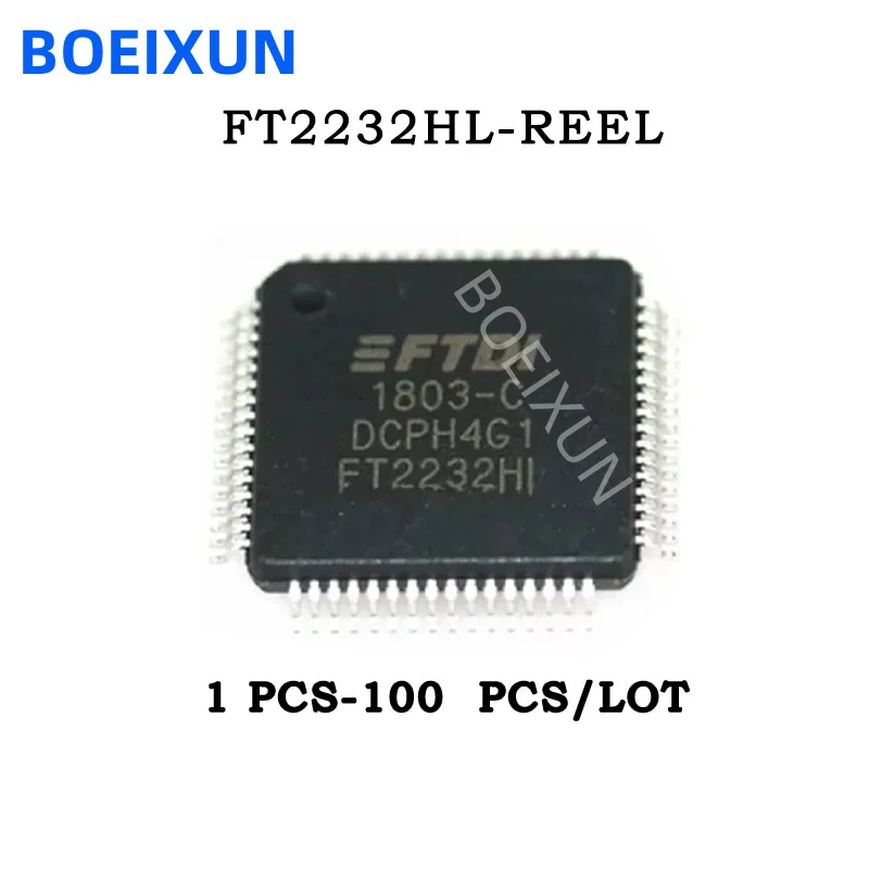 1PCS/5PCS/10PCS/50PCS FT2232HL FT2232HL-REEL IC USB HS DUAL UART/FIFO 64-LQFP