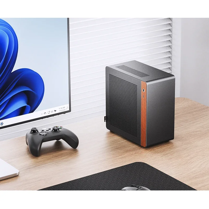 JONSBO NV10 Chassis ITX MINI Supporto completamente in alluminio Alimentatore 1U FLEX Custodia per computer in piedi o sdraiata
