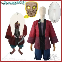 Turbo Granny Anime Dandadan Cosplay Japanese Kimono Uniform Costume Wig Cos 3D Printing Base Mask For Halloween Party Customized