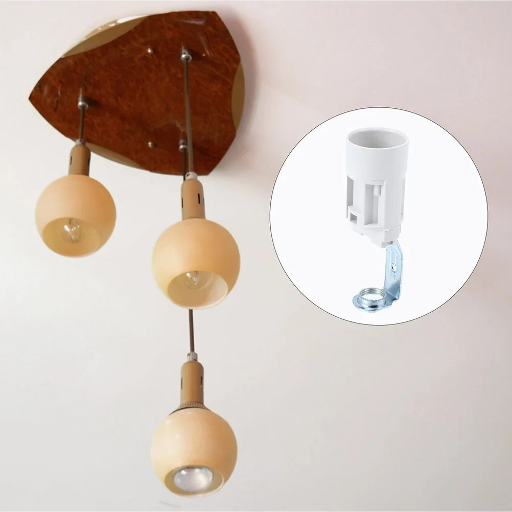 6pcs E14 Metal Screw Light Sockets Lamp Holder Candelabra Socket Adapter Light Bulb Holder Replacement