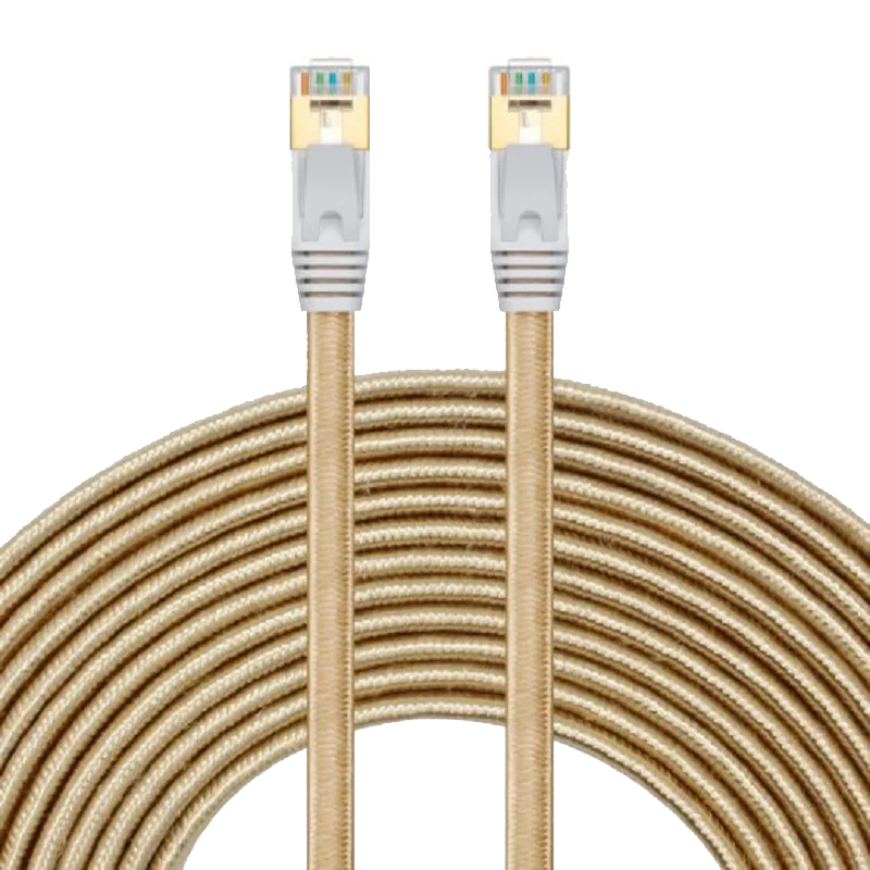 Cable Ethernet de red LAN de cobre puro blindado Cat 7 RJ45, Cable de Internet con poliéster trenzado, 1M, 2M, 3M, 5m, 10m, 15m, 20m, 30m