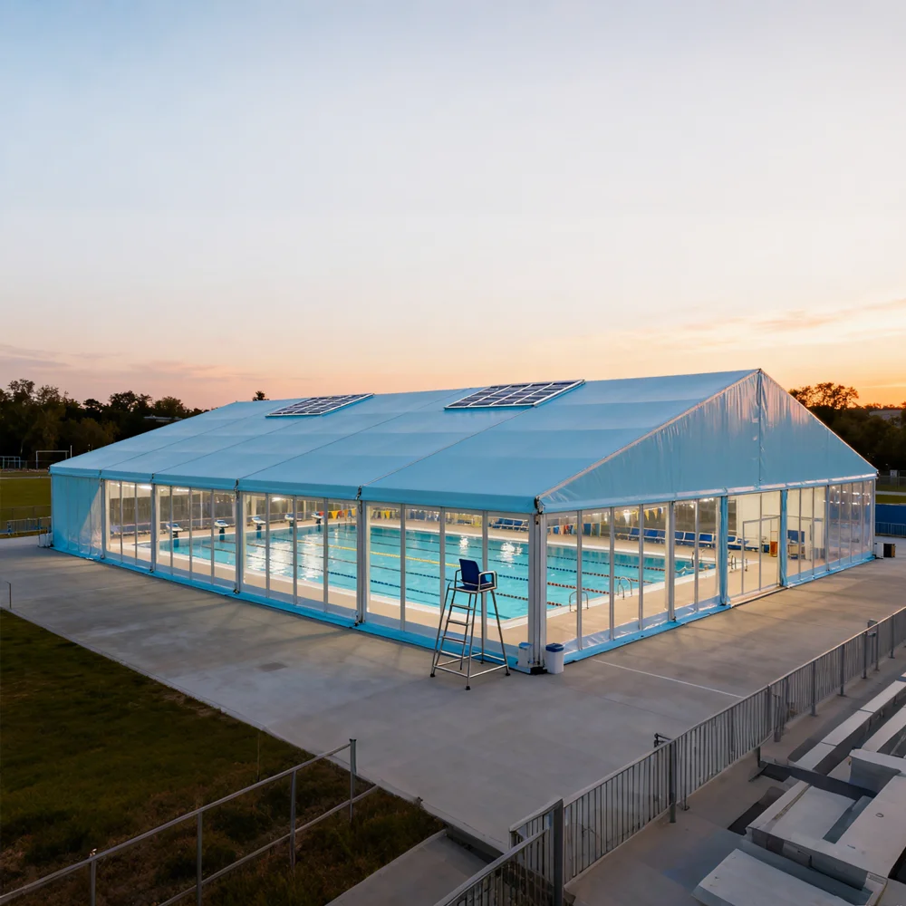 Custom Large Padel Tennis Court Tent Aluminum Frame Clear Span Sports Marquee Stadium Venue Outdoor A-Frame Tent Design