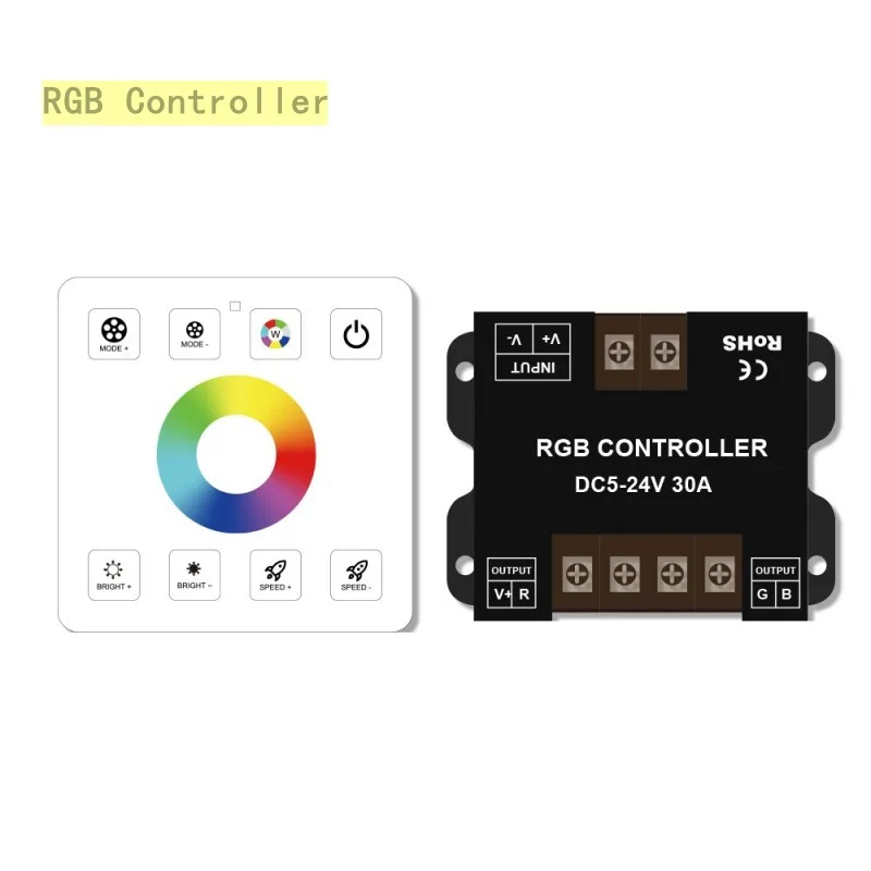 86 Touch Panel Remote Control Single Color/CCT/RGB/RGBW/RGBWC(RGB+CCT) LED Strip Controller 2.4G RF Switch Dimmer DC 5V 12V 24V