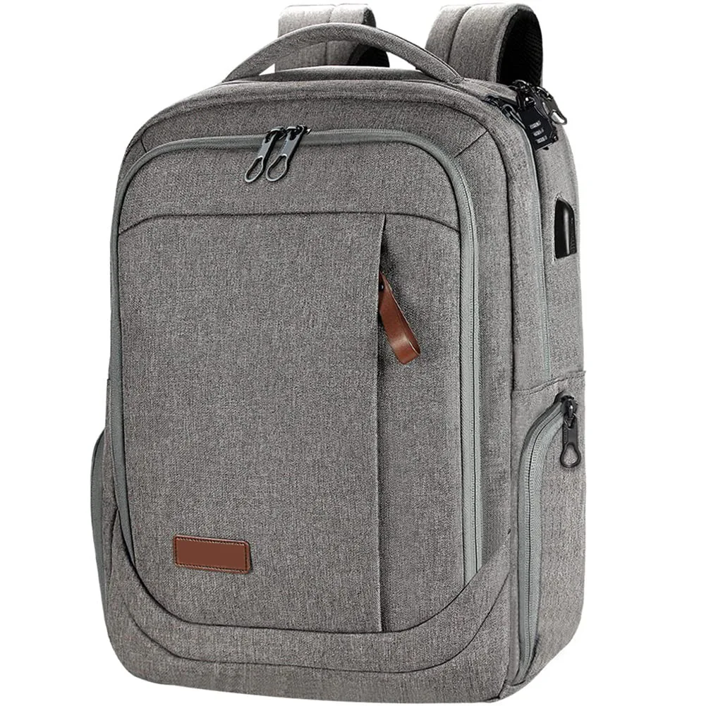 Mochila Laptop Grande Mochila De Computador Se Encaixa até 17.3 Polegada Laptop com Porta De Carregamento USB Repelente De Água Escola De Viagem Backpac