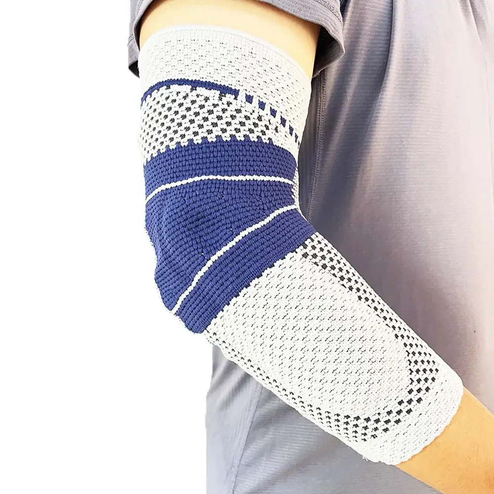 

Anti-collision Sports Elbow Pads Nylon Knitted Adjustable Elbow Protector Silicone Gasket Breathable Knee Protector Brace