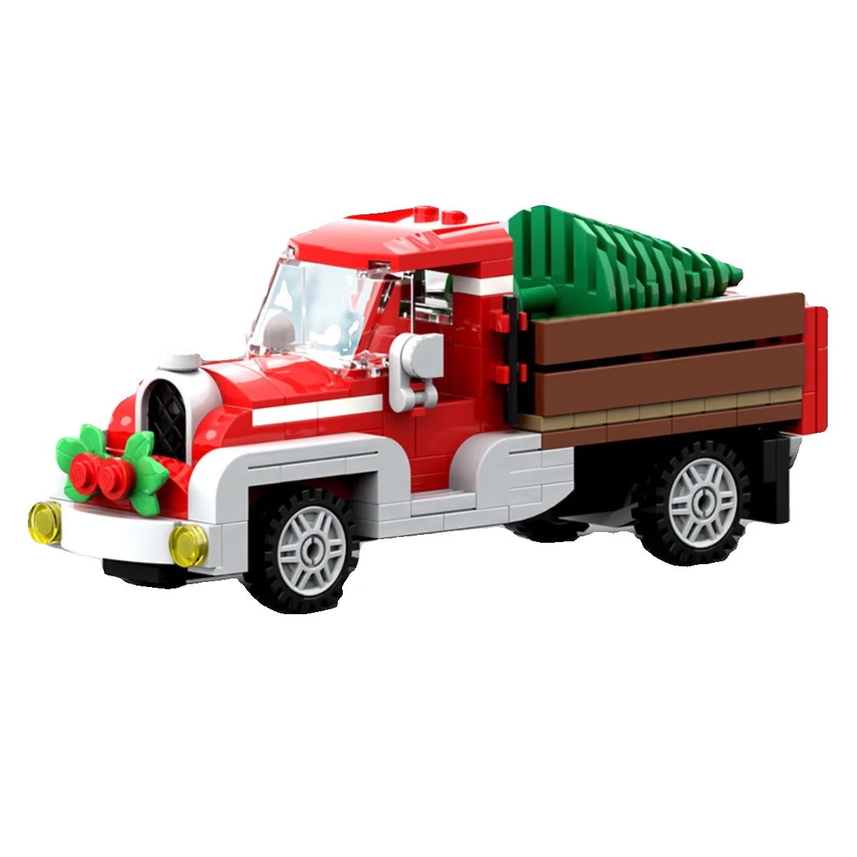 

MOC Building Blocks Car Model Winter Village Old Truck Toy Bricks Creative DIY Construction Set For Kids Adults