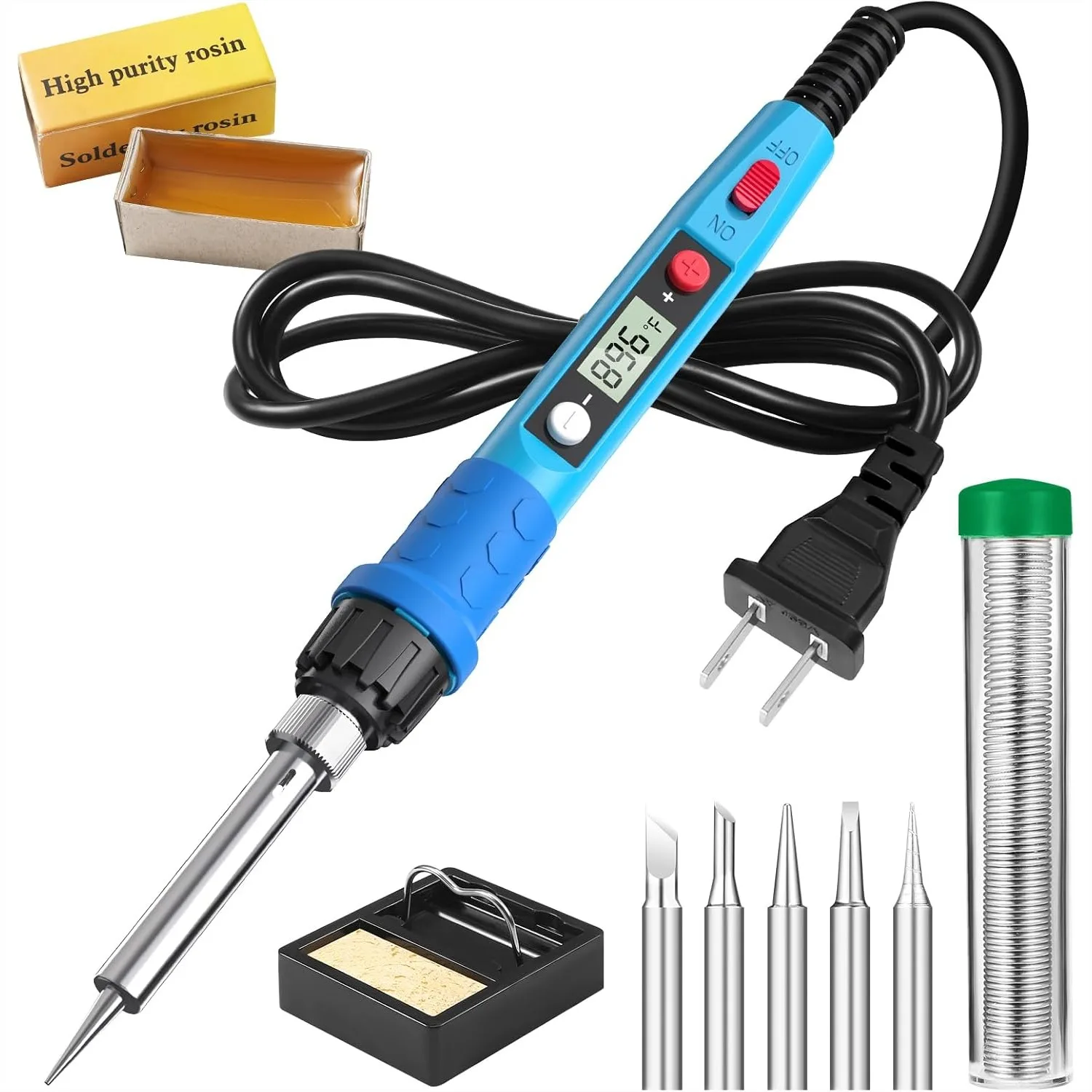 

80W Soldering Iron Kit With LCD Display And Ceramic Heater For Electric Repairs DIY