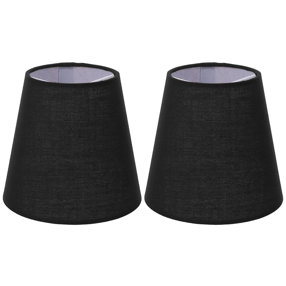 

2 Pcs Lamp Shades Fabric Lampshade Living Room Pendant Vintage Gorgeous 1400X1400X1300CM Drum Black Bedroom Ceiling