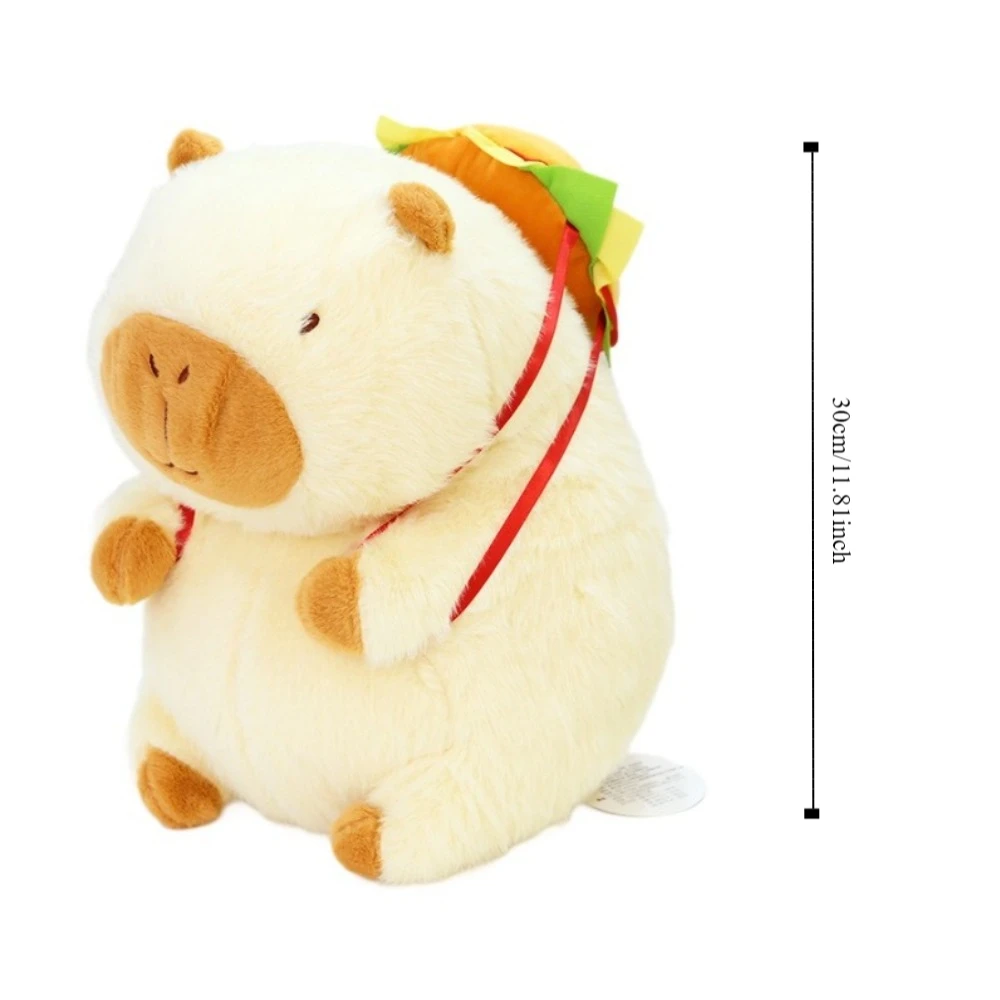 PP Cotone Hamburger Capibara Peluche Bambola Chip Soffici Patatine Fritte Capibara Collezione di Bambole Ins Peluche Capibara Giocattolo