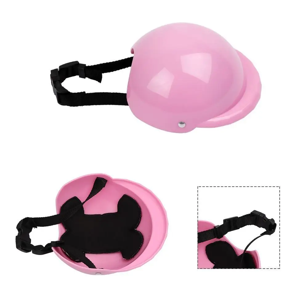 New Ctue Adjustable Safety Pet Cap ABS Dog Helmets Fashion Pet Protect Ridding Cap for Pet Motorcycles Bike Sun Rain Protection